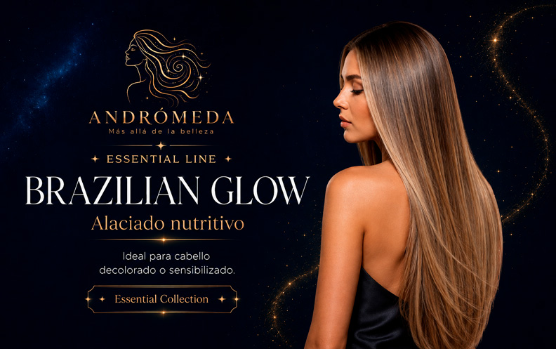 Cabello claro con brillo cálido y suavidad tras el ritual Brazilian Glow